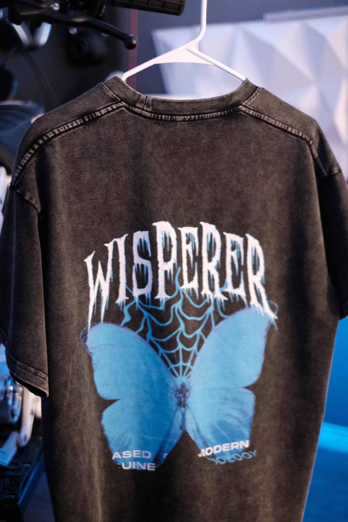 Washed Black Butterfly Tee