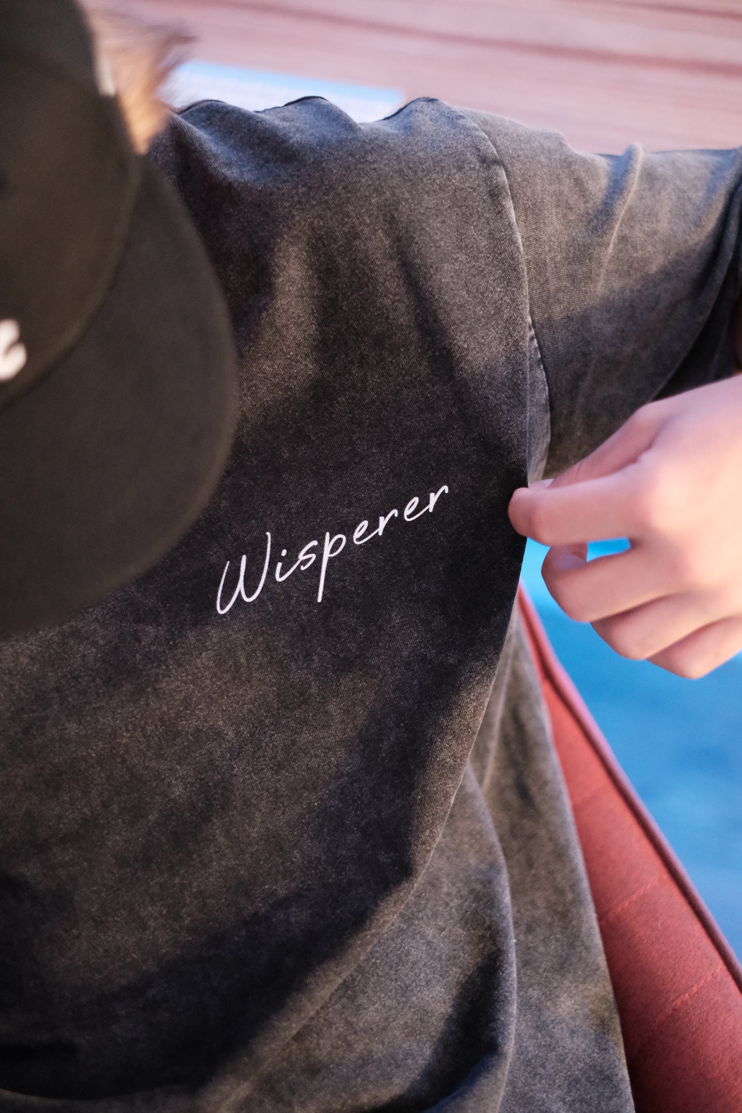 Washed Black Butterfly Tee